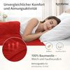 Komfortec Spannbettlaken Jersey 2er Set 100% Baumwolle – 200x200 cm – Weich, Atmungsaktiv & Hautfreundlich – Mit Rundumgummi – Oeko-Tex Zertifiziert – Für Boxspring, Topper & Matratzen – Rot Bild 3