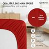 Komfortec Spannbettlaken Jersey 2er Set 100% Baumwolle – 200x200 cm – Weich, Atmungsaktiv & Hautfreundlich – Mit Rundumgummi – Oeko-Tex Zertifiziert – Für Boxspring, Topper & Matratzen – Rot Bild 5