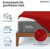 Komfortec Spannbettlaken Jersey 2er Set 100% Baumwolle – 200x200 cm – Weich, Atmungsaktiv & Hautfreundlich – Mit Rundumgummi – Oeko-Tex Zertifiziert – Für Boxspring, Topper & Matratzen – Rot Bild 2