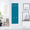 Bilderdepot24 Garderobenpaneel Design Unifarben Petrol (ausgefallenes Flur Wandpaneel mit Garderobenhaken Kleiderhaken hängend), moderne Wandgarderobe - Flurgarderobe im schmalen Hakenpaneel Design Bild 4