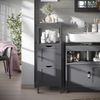 Midischrank Vilda Grau 30 x 89 cm mit 2 Schubkästen Vicco Bild 2