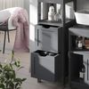 Midischrank Vilda Grau 30 x 89 cm mit 2 Schubkästen Vicco Bild 4