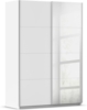rauch Kleiderschrank, Schwebetürenschrank SUBITO, 2-türig, 1 Spiegeltüre, Alpinweiß, 136 x 197 x 61 cm