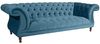 Ivette Sofa 3-Sitzer Samtvelours Petrol Buche Nussbaumfarben Bild 4
