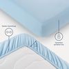 Blumtal® Spannbettlaken 120x190 cm 2er Pack - Bettlaken 120x190 Spannbettlaken aus Microfaser - Spannbetttuch 120x190 im 2er Set - Spannbettuch 120x190 - Leintuch 120x190 -Laken 120x190 cm - Hellblau Bild 3