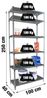 Simonrack Schwerlastregal, Lagerregal, 250 x 100 x 40 cm, Metallregal, Kellerregal, Biegestelle 180 kg, 6 Fachböden, Antracite - Simonclick Bild 2