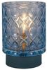 Pauleen LED Tischleuchte Chic Glamour mobile Blau Glas/Metall, LED fest integriert, Warmweiß, E14, Timer Batterie Bild 4