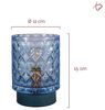 Pauleen LED Tischleuchte Chic Glamour mobile Blau Glas/Metall, LED fest integriert, Warmweiß, E14, Timer Batterie Bild 3