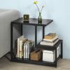 SoBuy Beistelltisch FBT65, mit Glasplatte Sofatisch Glastisch Couchtisch mit 3 Ablagen schwarz Bild 4