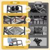 JUMMICO Gartenstühle 6 Stück, klappbar, stapelbar & breitere Rückenlehne, Voll-Aluminium Gestell mit Holzoptik Bild 4