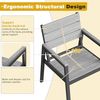 JUMMICO Gartenstühle 6 Stück, klappbar, stapelbar & breitere Rückenlehne, Voll-Aluminium Gestell mit Holzoptik Bild 3