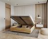 thematys Stauraumbett mit Bettkasten Bett Doppelbett 120x200, 140x200, 160x200, 180x200cm (MADE IN EU - mit klappbaren Bettkasten für viel Stauraum, Bett in Schwebeoptik - in Grau, Weiß oder Natur), Metallrahmen mit hydraulischer Klappfunktion für mehr... Bild 5