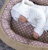 PUNKTE Braun/TAUPE Waffelpique Bio-Baumwolle Babynest Neugeborene Baby Unterlage Reisebett Nestchen SOLO/o. in PREMIUM Ausstattung SETS (Nest + Matratze (Ersatzboden)) Bild 4