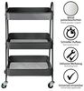 ONVAYA® Servierwagen Silvio | Beistellwagen | dunkelgrau | 30,5 x 45 x 77 cm | 3 Fächer | Multifunktionswagen | Transportwagen | Allzweckwagen | Küchentrolley | Nischenregal Bild 3