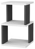 Hanah Home Scandinavian Nightstand, White & Anthracite, 29.6 x 29.6 x 49.4 cm | 100% Melamine Coated Particle Board, 18 mm Thick | Stylish & Functional Storage Solution Bild 5
