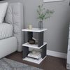Hanah Home Scandinavian Nightstand, White & Anthracite, 29.6 x 29.6 x 49.4 cm | 100% Melamine Coated Particle Board, 18 mm Thick | Stylish & Functional Storage Solution Bild 4