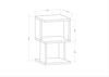 Hanah Home Scandinavian Nightstand, White & Anthracite, 29.6 x 29.6 x 49.4 cm | 100% Melamine Coated Particle Board, 18 mm Thick | Stylish & Functional Storage Solution Bild 2