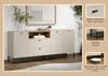 trendteam smart living - Sao Paulo - Sideboard - Kashmir (Beige)/Evoke Eiche - Kommode mit Soft-Close Funktion - (BxHxT) 197 x 85 x 42 cm - Schwarze Metallgriffe und -Füße Bild 5