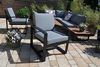 HPL Teak Gartenecklounge Beltona + 150x90 cm Lift Tisch höhenverstellbar + 1 Lounge Sessel Bild 3