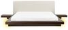 Bett mit LED ZEN 160 x 200 cm LED Kunstleder Dunkler Holzfarbton Bild 1