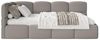 Selsey Jugendbett 90x200 cm Links Polsterbett mit Stauraum Gepolstetes Kopfteil Stabiler Rahmen aus Kiefer und Fichte Hochwertiger Bezug in Grau Für Kinderzimmer Bild 4