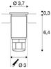 SLV No. 233540 DASAR LED MINI Bodeneinbauleuchte rund Edelstahl 316 2W 3000K 12-24V IP67 Bild 4
