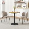 HOMCOM Esstisch Runder Esszimmertisch für 2–4 Personen (moderner Küchentisch mit Platte in Holzoptik, 1-St, für Esszimmer, Wohnzimmer), 70 x 70 x 76 cm, Eiche Bild 2