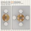 HOMCOM Esstisch Runder Esszimmertisch für 2–4 Personen (moderner Küchentisch mit Platte in Holzoptik, 1-St, für Esszimmer, Wohnzimmer), 70 x 70 x 76 cm, Eiche Bild 4