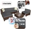 tectake Loungeset Rattan Lounge, (Set, 6-tlg), Weiche Sitzpolster, 10 cm dick, abnehmbar, hoher Komfort Bild 5