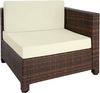 tectake Loungeset Rattan Lounge, (Set, 6-tlg), Weiche Sitzpolster, 10 cm dick, abnehmbar, hoher Komfort Bild 4