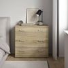 Duero Kommode mit 3 Schubladen Struktur aus Eiche 74,1 x 35,95 x 69,9 cm Bild 2