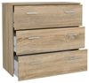 Duero Kommode mit 3 Schubladen Struktur aus Eiche 74,1 x 35,95 x 69,9 cm Bild 5
