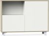 Muebles Pitarch | Sideboard für Wohn- und Esszimmer, Buffet, Möbelstück, 2 Türen und 1 Fach, mit Beinen, Weiß und Eiche Cambrian, 82,5 x 112 x 33 cm, Moderner Eingangsbereich, Tibet Kollektion Bild 4