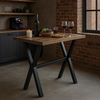 DUBI Möbel Bartisch LOTTE, schweres 4-Fuß oder X-Gestell, Metallgestell, Holztischplatte aus MDF Bild 2
