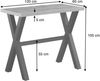 DUBI Möbel Bartisch LOTTE, schweres 4-Fuß oder X-Gestell, Metallgestell, Holztischplatte aus MDF Bild 3