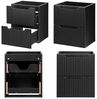 Waschtisch Skelbolu 80x60x40 cm Schwarz [en. casa] Bild 5