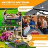 KESSER® Bierzeltgarnitur, 3-teilig, Klappbar, Holz / Stahl grün, Anthrazit, 170 x 46 x 75 cm Bild 4