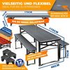 KESSER® Bierzeltgarnitur, 3-teilig, Klappbar, Holz / Stahl grün, Anthrazit, 170 x 46 x 75 cm Bild 2