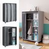 Kleiderschrank Doros Grau 100 x 146.6 cm mit Faltboxen Vicco Bild 4
