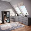 Kleiderschrank Doros Grau 100 x 146.6 cm mit Faltboxen Vicco Bild 2