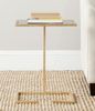 SAFAVIEH Glam Accent Table with Iron Legs, in Gold and Black, 26 X 41 X 53.34 Bild 2
