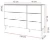 Lookway Kommode AURORA 6S in Kaschmir mit goldener Leiste, Breite: 138 cm Bild 3