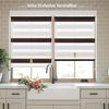Deswell Doppelrollo Klemmfix ohne Bohren Weiß-beige-braun B105 x H130 cm (Stoffbreite 101cm) Rollos für Fenster ohne Bohren für Fenster mit Lichtdurchlässig & Verdunkelnd/Höhe Stufenlos Verstellbar Bild 2
