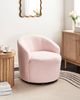 Drehsessel DAVIK Bouclé Pastellrosa Bild 2