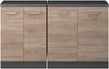 Dachschrägenschrank-Set Rion Sonoma 140 cm 2er Set Schrankkorpuss 60 cm Tiefe Vicco Bild 4