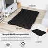 MEUBLE COSY Klappmatratze Futon Matratze Bodenmatratze Gepolsterte, 135 x 190 x 10 cm, Schwarz Bild 5