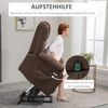 HOMCOM Relaxsessel Relaxsessel mit Liegefunktion, mit Fernbedienung (Fernsehsessel, 1-St, Aufstehsessel), für Wohnzimmer, Braun Bild 5