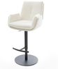 Barstuhl Clea-Flex Bouclé Soft Beige Drehfuß höhenverstellbar Metall Schwarz Bild 2