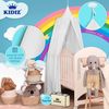 KIDIZ® Baldachin Kinderzimmer Betthimmel babybett für Schlafzimmer Inkl. Aufbewahrungstasche | ohne Bohren | Saumlänge ca. 270cm | Moskitonetz Insektenschutz Kinder Spielzelte Weiß Bild 5