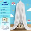 KIDIZ® Baldachin Kinderzimmer Betthimmel babybett für Schlafzimmer Inkl. Aufbewahrungstasche | ohne Bohren | Saumlänge ca. 270cm | Moskitonetz Insektenschutz Kinder Spielzelte Weiß Bild 2